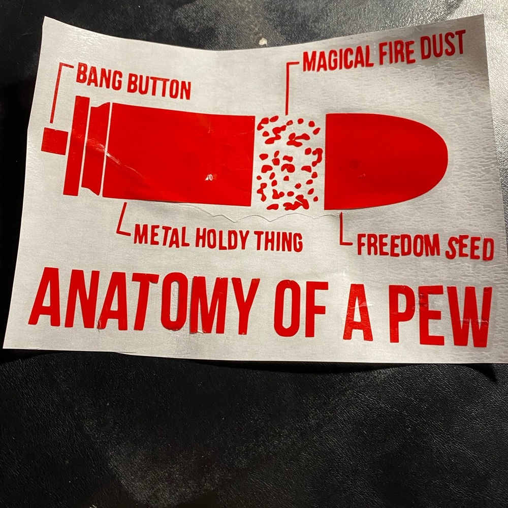 Anatomy of a pew decal